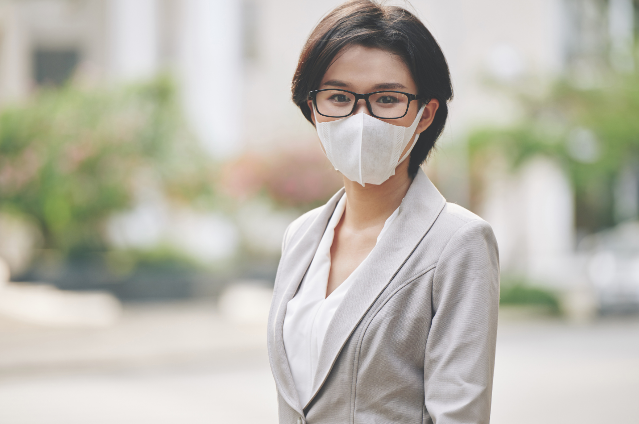 Businesswoman in a pandemic